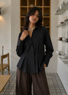 Black Tailored Cotton Shirt