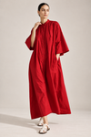 Red Oversized Shirt Dress