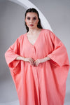 Blush Breeze Double Cloth Cotton Kaftan Set