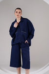 Indigo Flow Linen Co-ord set