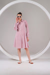 The Crimson Collar Cotton Dress