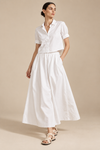 White Cotton Shirt & Skirt Set