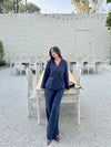 Navy Linen Coord Set