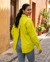 Electric Green Oversized Poplin Shirt