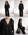 Black Linen Coord Set