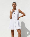 The Verona White Linen Dress