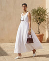 The Drift White Cotton Poplin Maxi Dress